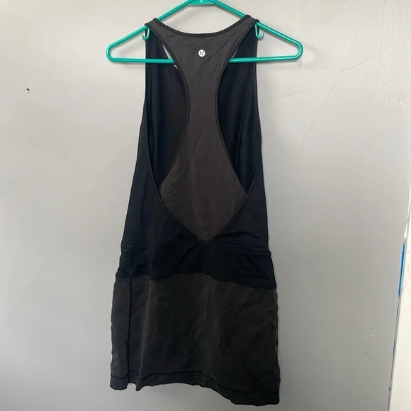 Lululemon Size 4 Black Blissed Out Sleeveless Tennis Sporty Dress prep athlete - Picture 5 of 7